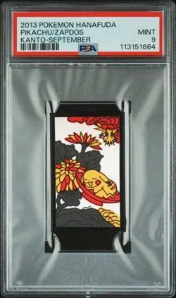 Pokemon Card Pikachu Zapdos Kanto September Hanafuda 2013 PSA 9 MINT - Image 1