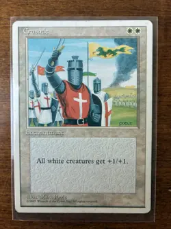 MTG Crusade 4th Edition Banned Card MP/HP Rare Reserved List Magic Card - Image 1