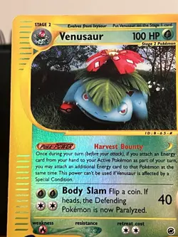 Pokemon TCG Venusaur Expedition Base Set Reverse Holo Rare Card 30/165 MP - Image 2