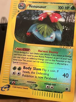 Pokemon TCG Venusaur Expedition Base Set Reverse Holo Rare Card 30/165 MP - Image 3
