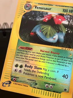 Pokemon TCG Venusaur Expedition Base Set Reverse Holo Rare Card 30/165 MP - Image 4