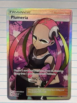 Plumeria Full Art Holo Card 145/147 Sm-Burning Shadows NM - Image 2
