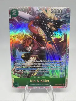 Kid & Killer ST24-002 SR ONE PIECE Tcg Card Game NM Green - Image 1