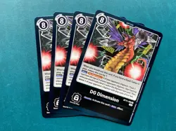 DG Dimension BT11-108 Playset Dimensional Phase Digimon Card Game x4 - Image 1
