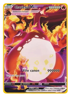 Charizard VMAX 999999point Gold Metal Pokemon Card Collectible Gift Display - Image 1
