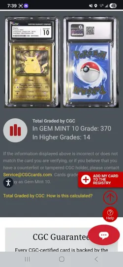 Pokemon TCG Celebrations Pikachu Gold Metal Card 58/102 CGC 10 GM - Image 3