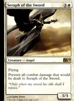 Magic 2014 (M14) #31 Seraph of the Sword SKU: JK - Image 1