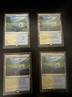 4x Flooded Strand Khans of Tarkir Regular - Playset - Image 1