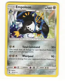 Empoleon 81/131 Rare 2018 Forbidden Light Pokemon LP - Image 1