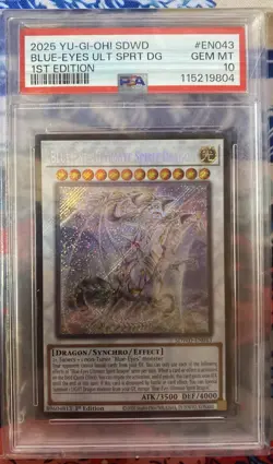 Yu-Gi-Oh! Blue-Eyes Ultimate Spirit Dragon PSA 10 1st Edition EN043 Secret Rare - Image 1