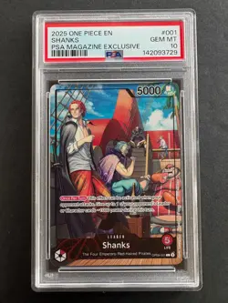 PSA 10 Shanks 2025 One Piece Op09-001 #001 Psa Magazine Promo - Image 1