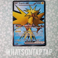 Pokemon Card Zapdos Ex 192/165 Secret Rare Scarlet Violet Pokemon 151 Singles LP - Image 1