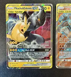 Pokemon Tag team GX 3 Card Lot - Pika & Zek/Venu & Sniv/Marsh & Machamp - EX/LP - Image 4