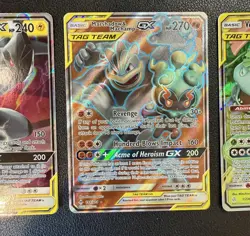 Pokemon Tag team GX 3 Card Lot - Pika & Zek/Venu & Sniv/Marsh & Machamp - EX/LP - Image 5