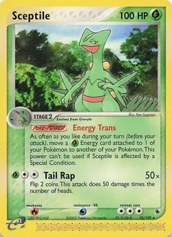 Pokemon TCG Sceptile EX Ruby and Sapphire Card 20/109 Regular Rare NEVER PLAYED - Image 1