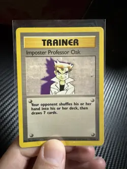 Imposter Professor Oak Base Set Unlimited Regular Card 073/102 Lightly Played - Image 1