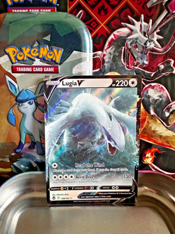 Pokemon TCG Lugia V Basic Holo Rare Card Silver Tempest 138/195 - Image 1