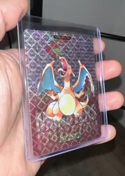 Prizm Charizard 1997 Carddass Pocket Monsters No. 006 CUSTOM Pokemon Card NM+ - Image 1