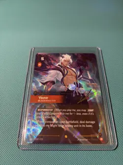 Yone SFD 233*/221 League of Legends - Riftbound TCG Card English ON signature NM - Image 3