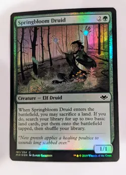 MTG 1x FOIL Springbloom Druid # 181 Modern Horizons Magic the Gathering x1 NM - Image 1
