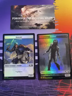 Knight Zombie Foil Token - MTG - Core Set 2021 M21 - Image 1
