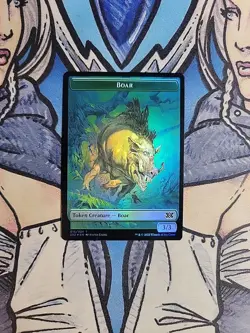 1x Knight / Boar Token FOIL Dual-Sided - NM/M 2X2 MTG - Image 2