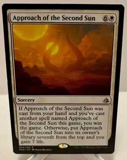 Magic MTG Approach of the Second Sun *Amonkhet Rare* Light Play - Image 1