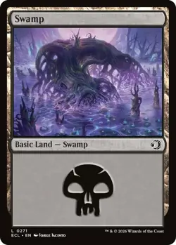 4x Swamp (271) - Foil - Basic Land MTG Lorwyn Eclipsed NM Magic Foil - Image 1