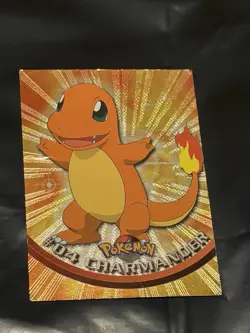Pokemon Topps Silver Foil Second Print (Black Logo) Charmander #4 🔥 - Image 1