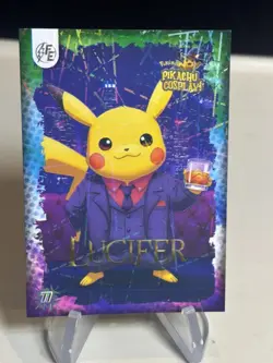 Lucifer Pikachu #77 - Laser Holo - Electric Pikachu Cosplay - Pokemon ZL13 - Image 1