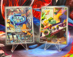 Pokemon TCG Squirtle and Bulbasaur Stellar Crown Illustration Rare Near Mint - Image 1