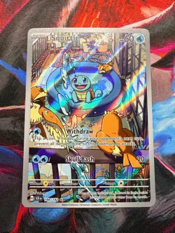 Pokemon TCG Squirtle and Bulbasaur Stellar Crown Illustration Rare Near Mint - Image 3