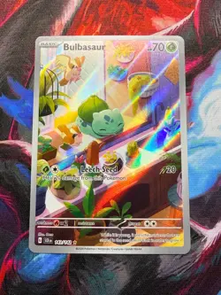 Pokemon TCG Squirtle and Bulbasaur Stellar Crown Illustration Rare Near Mint - Image 5