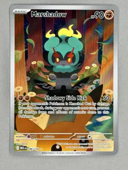 Marshadow 146/132 Illustration Rare Pokemon TCG Mega Evolution Pack Fresh NM - Image 3