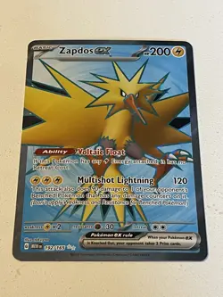 Zapdos EX 192/165 Sv: Scarlet & Violet 151 Full Art Holo Pokemon Trading Card - Image 1