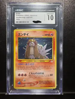 Pokemon [CGC 10] Entei Holo [Japanese] 2000 Awakening Legends - Image 1