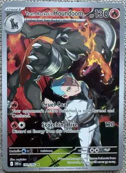 Pokemon Team Rockets Houndoom IR 191/182 Scarlet and Violet: Destined Rivals - Image 1