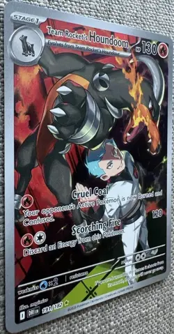 Pokemon Team Rockets Houndoom IR 191/182 Scarlet and Violet: Destined Rivals - Image 2