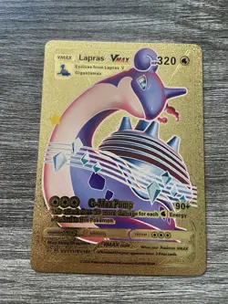 Pokemon - Lapras VMAX - G-Max Pump - Gold Foil - Fan Art - Image 1