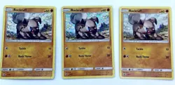 Rockruff SM06 Sun & Moon Black Star Promo Holo Pokemon Card LP - Image 1