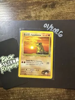 Brock’s Sandshrew 72/132, Gym Heroes, Pokemon TCG 2000, Vintage WOTC, Common, NM - Image 3