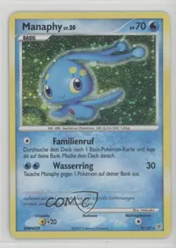 Manaphy Holo German Pokemon Diamond & Pearl Base Set #9 2007 - Image 1
