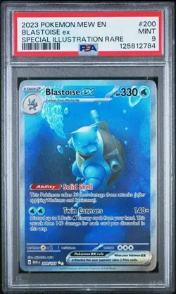 2023 POKEMON SV 151 EN #200/165 BLASTOISE EX SPECIAL ILLUSTRATION RARE PSA 9 - Image 1