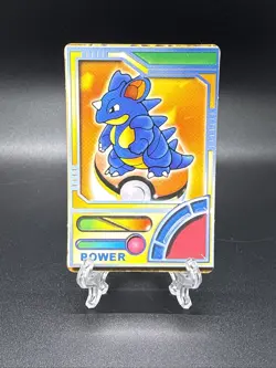 1990s Pokemon Pocket Monsters Holo Prism Vending Sticker Armored Mewtwo POWER - Image 2