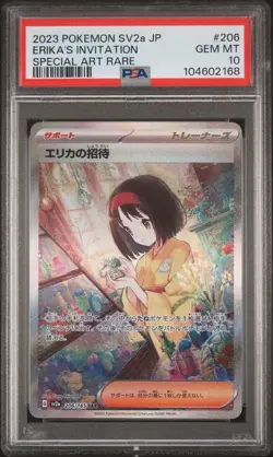 2023 Pokemon Japanese Sv2a-Pokemon 151 Erika's Invitation #206 - PSA 10 - Image 1