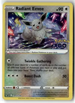 Radiant Eevee ⭐ SWSH230 Holo Promo SWSH Black Star 2019 Pokemon NM - Image 1