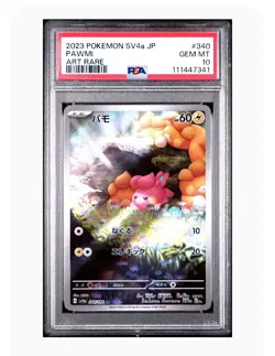 PSA 10 Gem Mint Pawmi Art Rare 2023 Pokemon Sv4a Japanese Shiny Treasure Ex 340 - Image 1