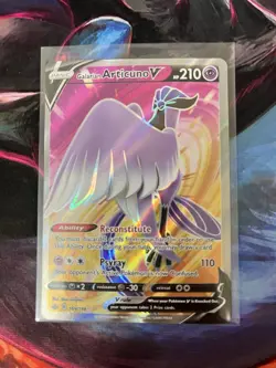 Galarian Articuno V 169/198 Ultra Rare Full Art Holo 210 HP Psychic Pokemon TCG - Image 1
