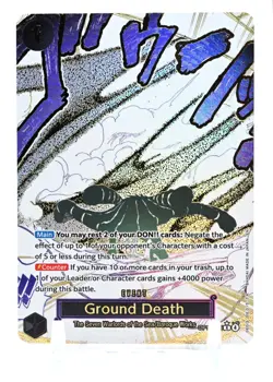 One Piece - Ground Death OP14-096 (R) Alt Art The Azure Sea's Seven Manga Event - Image 1