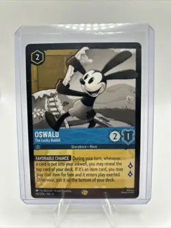 Disney Lorcana ~ Oswald - The Lucky Rabbit 142/204 ~ Cold Foil ~ Azurite Sea - Image 1